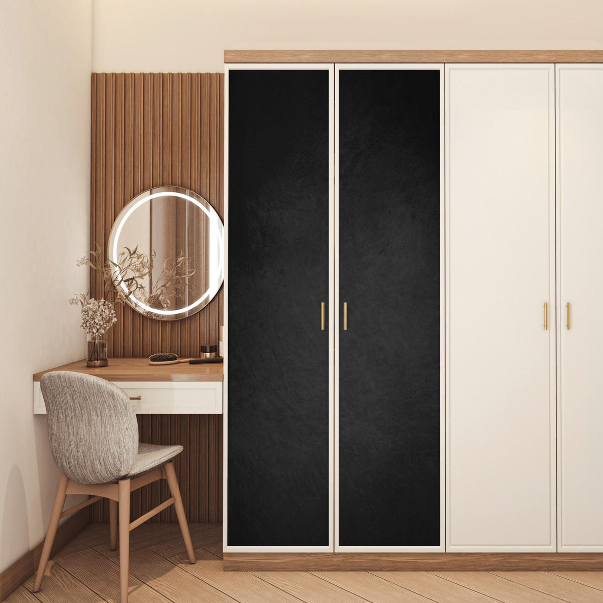 NALEPKA ZA VRATA Enobarvno 75x205 cm - temno siva, umetna masa (75/0.1cm) - MuchoWow