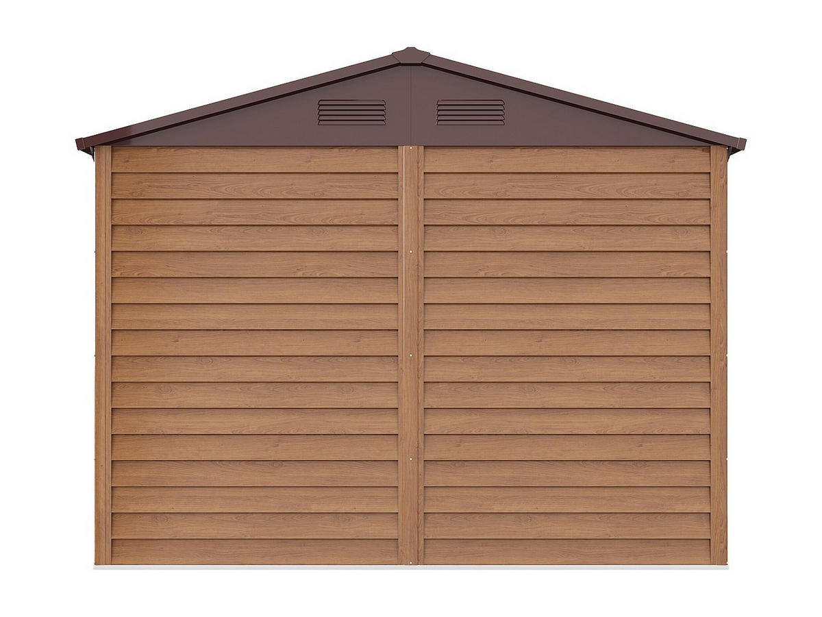 SCHREBERGARTENHAUS - 266 cm x 224 cm - metall - naturfarben dunkel Arsego - Naturfarben, Metall (266/177/224cm) - Vente-Unique
