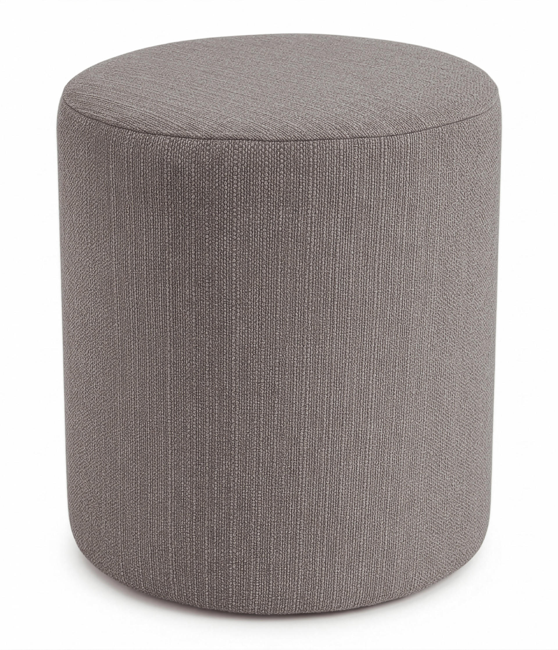 HOCKER M22 Silver 41/45/41 cm rund - Hellgrau, Textil (41/45/41cm) - Livojo