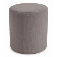 HOCKER M22 Silver 41/45/41 cm rund - Hellgrau, Textil (41/45/41cm) - Livojo