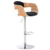 BARHOCKER Nadan Stoff Natura/schwarz - Schwarz, Textil/Metall (50/88/48cm) - DELUKE