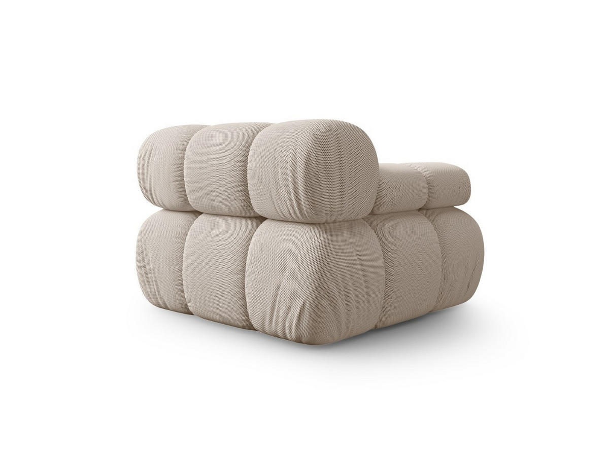 MODUL links Bellis aus 3D-Stoff leichtes beige - Creme, Textil (94/70/94cm) - Micadoni