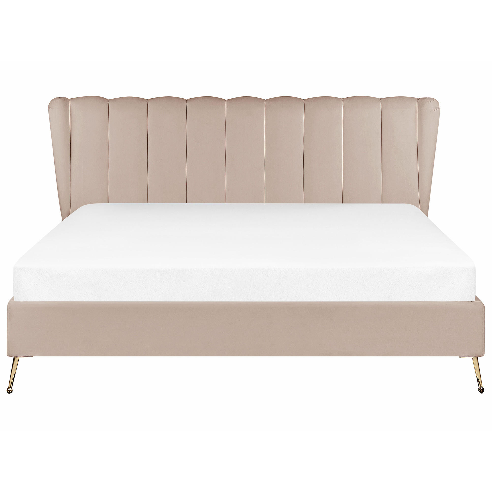 POLSTERBETT 180/200cm Taupe Miribel - Taupe, Textil (180/200cm) - Beliani