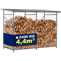 KAMINHOLZREGAL 240/110/182 cm Metall Metall - Chromfarben, Metall (240/182/110cm) - CLP