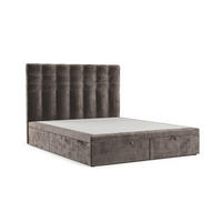 POLSTERBETT Callo mit Stauraum 200/200 cm Braun im Lotta Stoff - Schwarz/Braun, Holz/Holzwerkstoff (200/200cm) - AltaBeds
