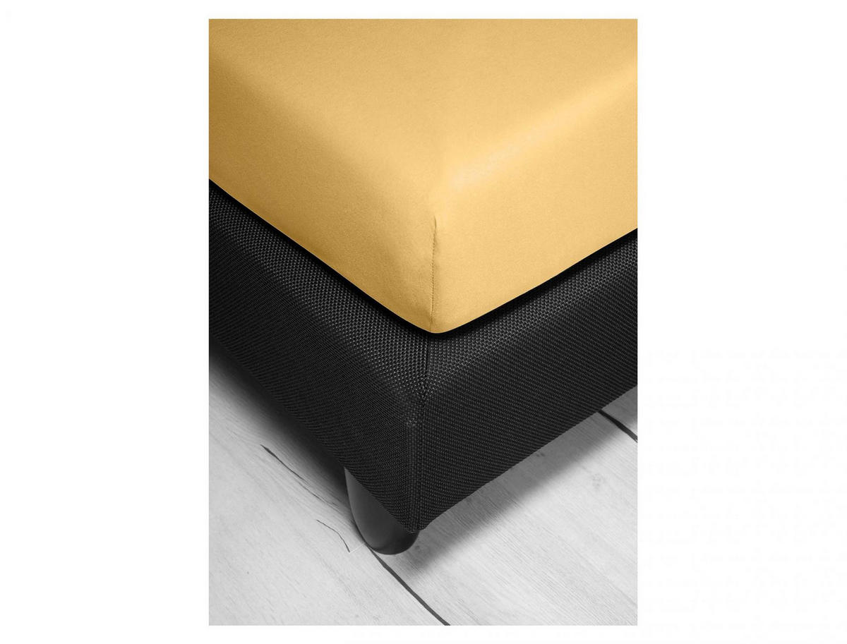 SPANNBETTTUCH ORION 0009 - Gelb, Textil (120/200cm) - Irisette