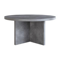 COUCHTISCH Rund, Laminatplatte 3cm, Mikrozement-Effekt, 80 cm - Grau, Holzwerkstoff (80/80/42cm) - RNT By Really Nice Things