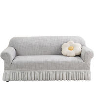 SOFABEZUG – 2-Sitzer (185 x 145 cm) – Silber - Grau, Textil (185/145cm)