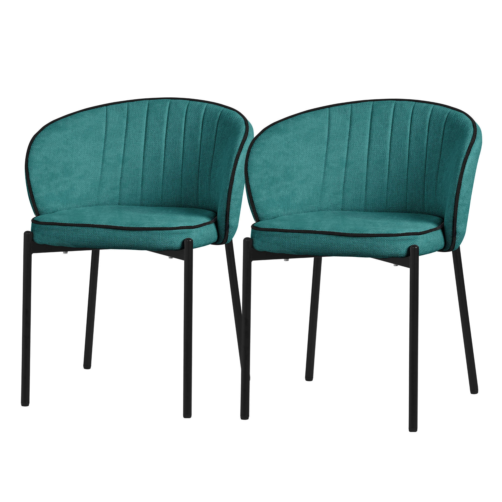 ML-DESIGN JÍDELNÍ ŽIDLE, sada 2 ks, petrolová