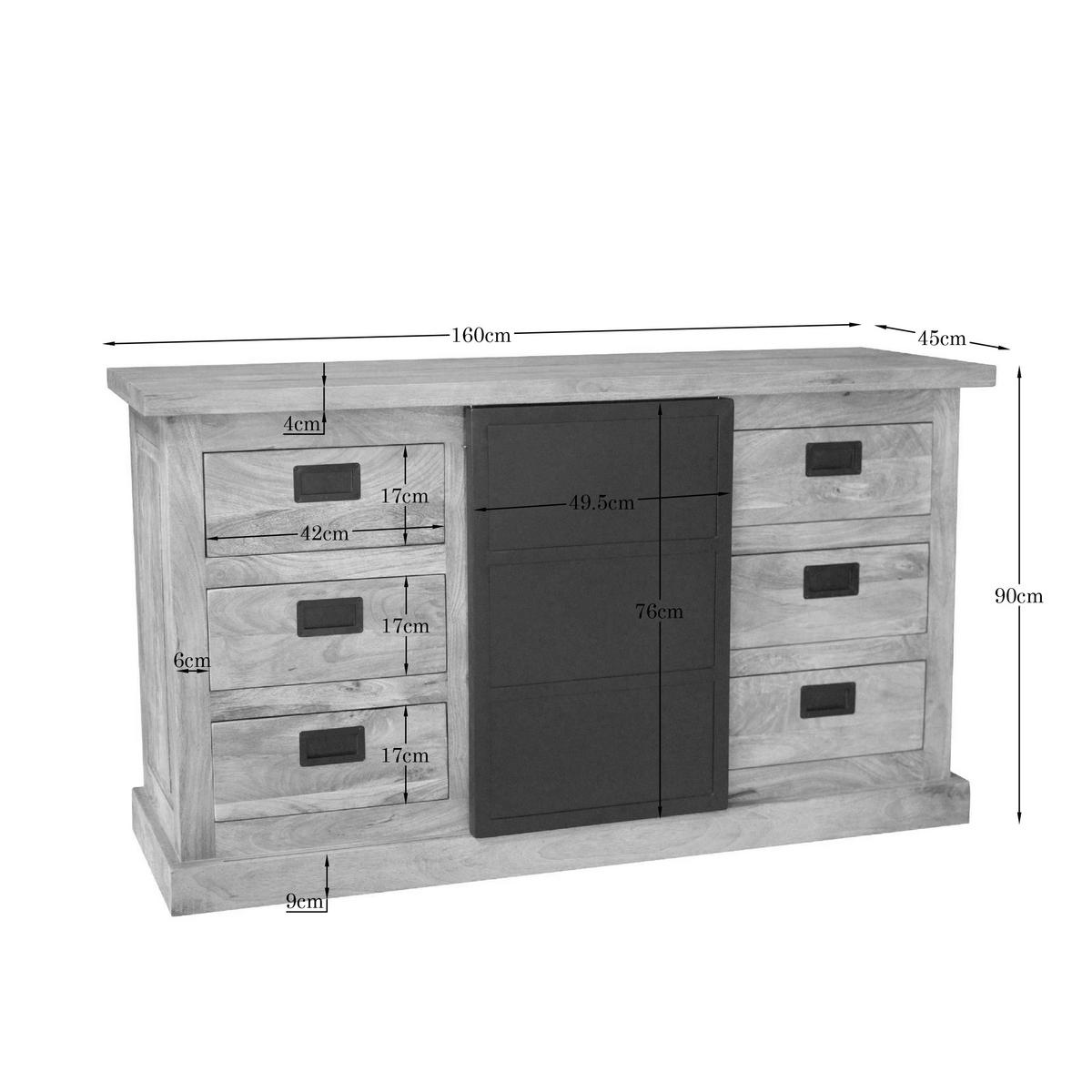 SIDEBOARD Noa Braun 45/160/90 cm - Braun, Holz (160/90/45cm) - Starfurn