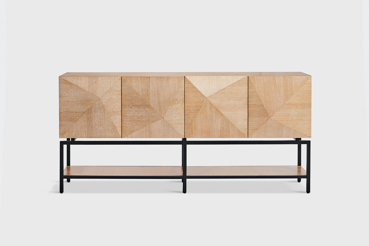 SIDEBOARD ANJO Braun Holz - Schwarz/Braun, Holz/Metall (180/85/40cm) - KAWOLA