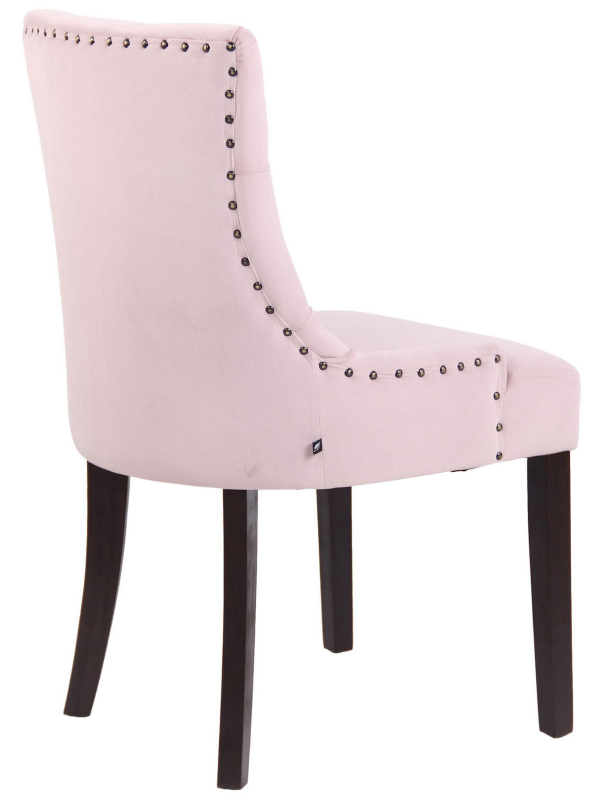 ESSZIMMERSTUHL Aboli Samt, antik Pink - Dunkelbraun/Rosa, Holz/Textil (55/92/58cm) - TPFLiving