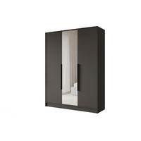 KLEIDERSCHRANK - LESE - 150 - Schwarz - Schwarz, Holzwerkstoff (150/200/51cm) - ALTDECOR