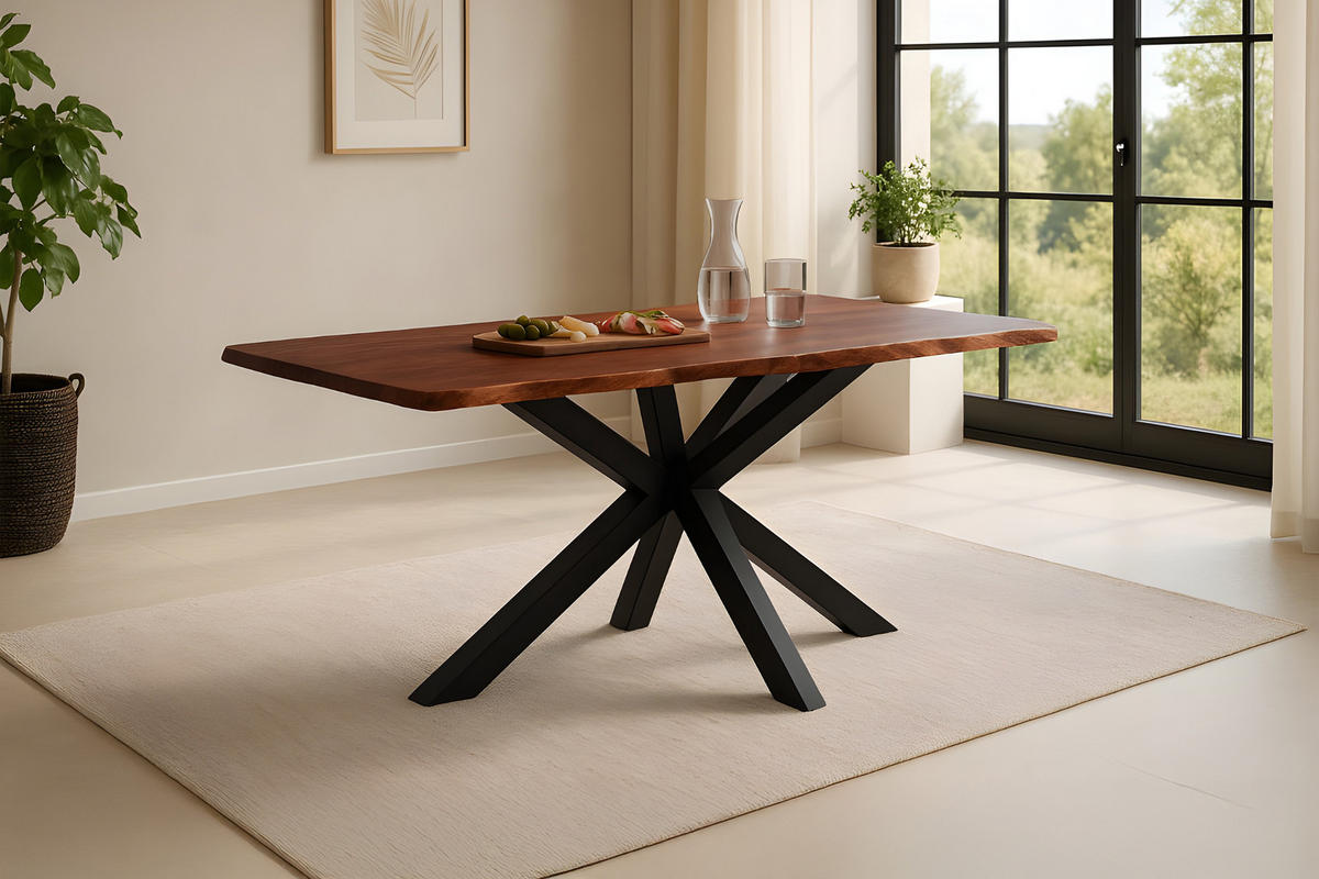 ESSTISCH ROXANA - Beige/Naturfarben, Holz (90/180/77cm) - SAM