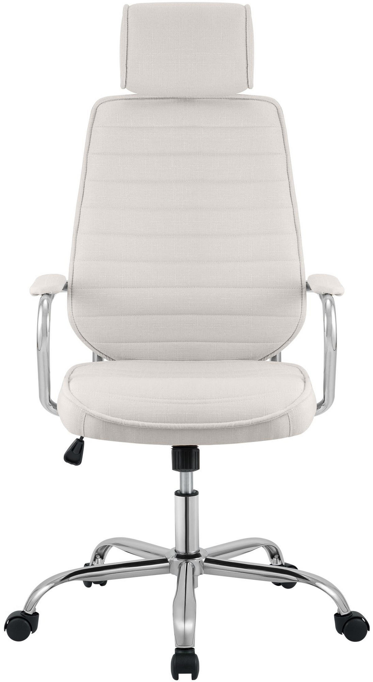 CHEFSESSEL Stoff Beige - Chromfarben/Beige, Textil/Metall (60/117/67cm) - CLP
