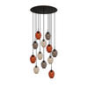 GALERIELEUCHTE Echos 12-flammig Mehrfarbig Ø 18cm - Multicolor/Schwarz, Glas (18/18/20cm) - s.luce