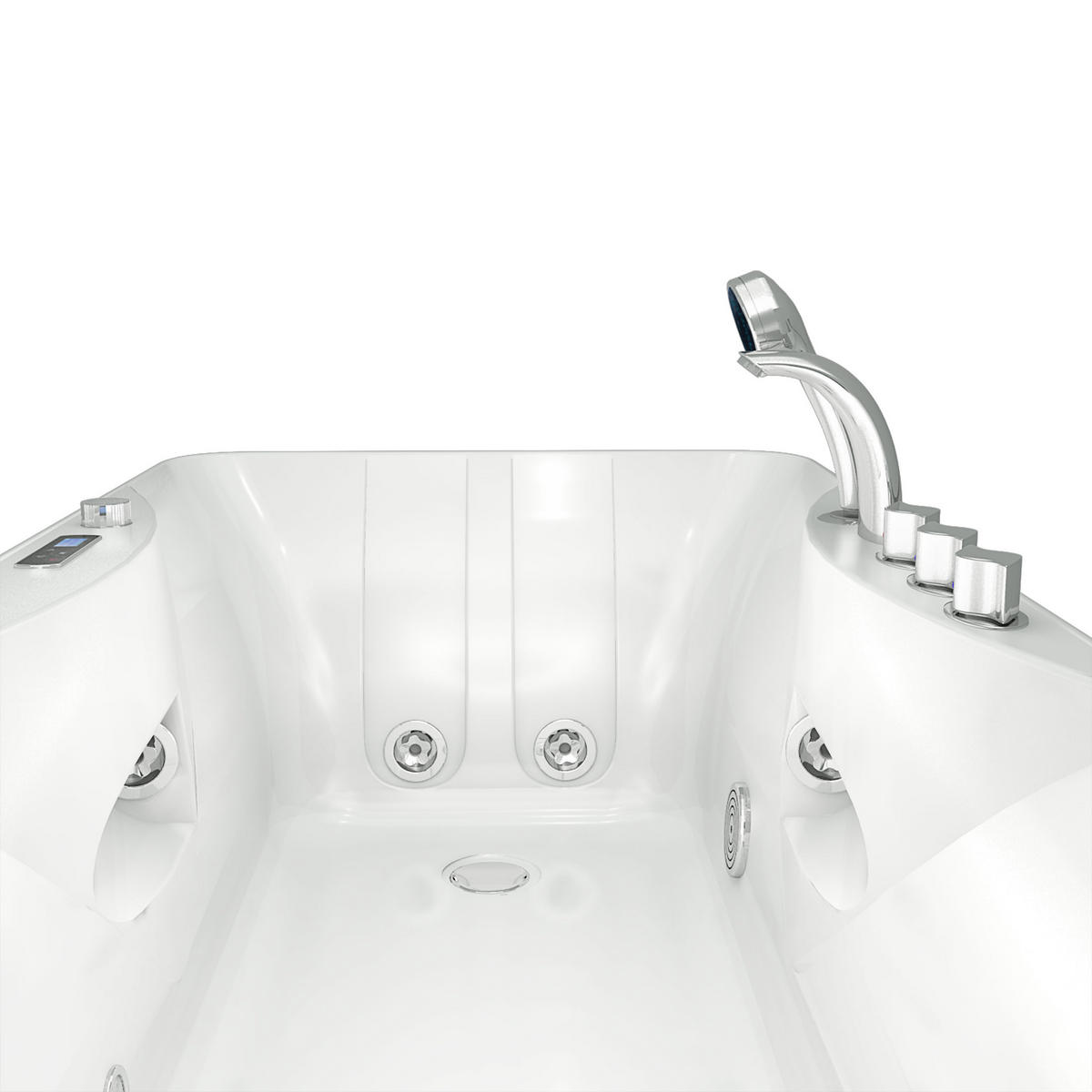 WHIRLPOOL Pool Badewanne Wanne W49-PR 170x80cm - Weiß, Glas/Kunststoff (80/56/170cm) - AcquaVapore by Sandra Jentho