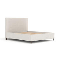 POLSTERBETT Etero Creme 140/200 cm im Webstoff - Wengefarben/Creme, Holz/Holzwerkstoff (140/200cm) - Maison de Reve