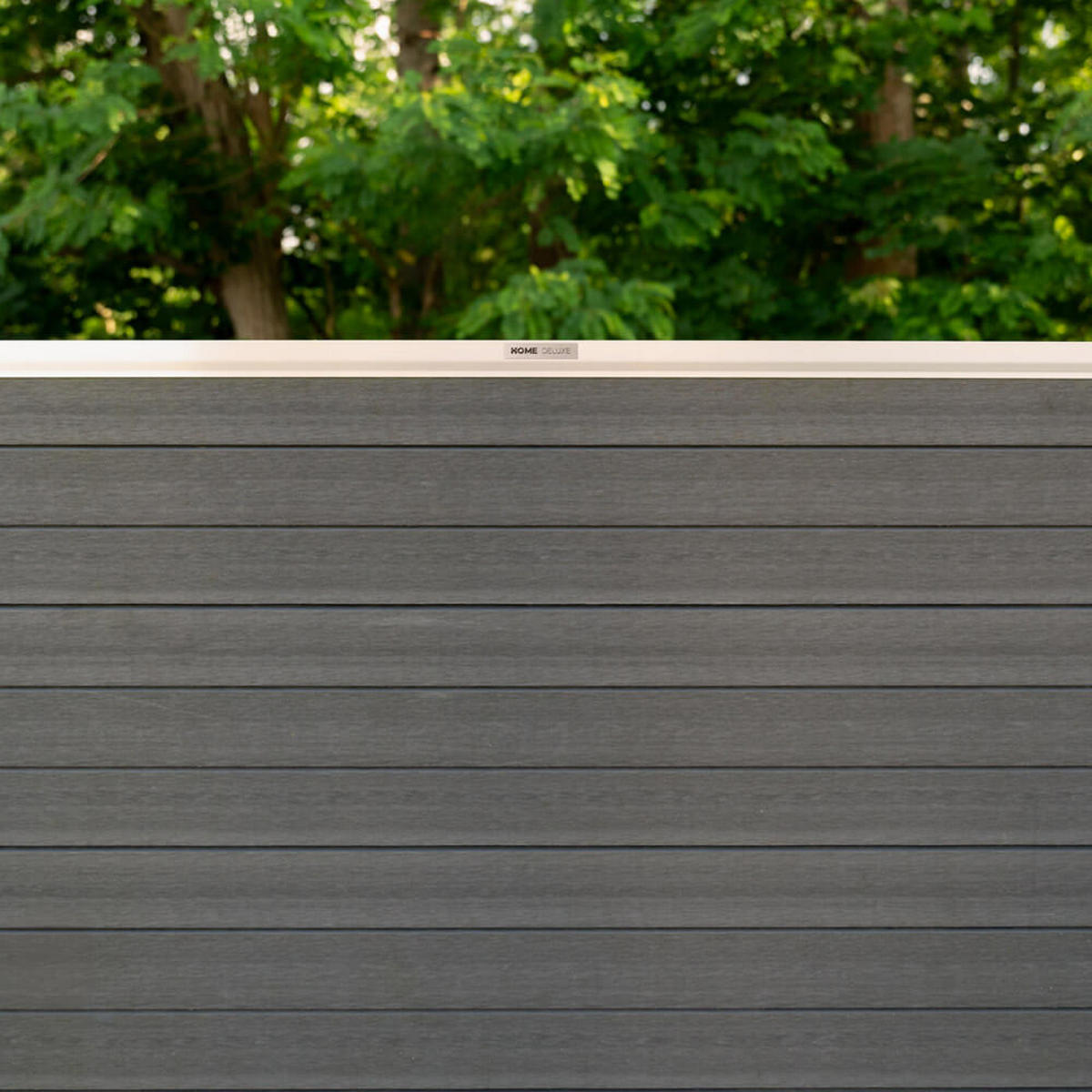 SICHTSCHUTZZAUN CALLADO - 1 x Element + 2 x Pfosten, ohne Schrägelement - Anthrazit, Kunststoff (170/180cm) - Home Deluxe