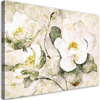 WANDBILD weiße blumen natur - Weiß, Textil (60/40cm) - Feeby