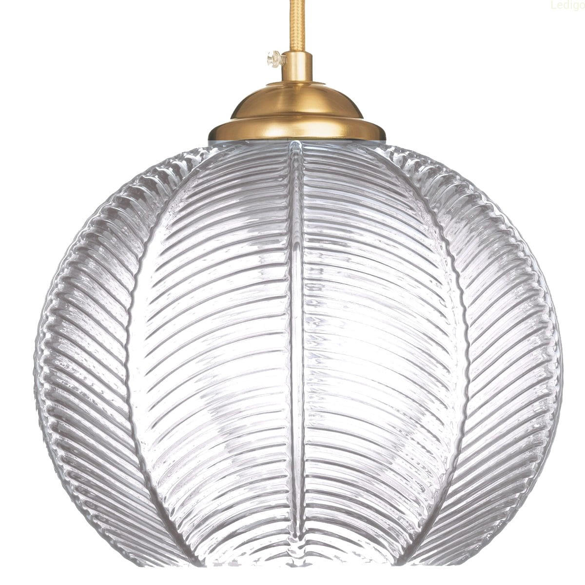 PENDELLEUCHTE Paris - Transparent/Goldfarben, Glas/Metall (19/19/110cm) - kiki design
