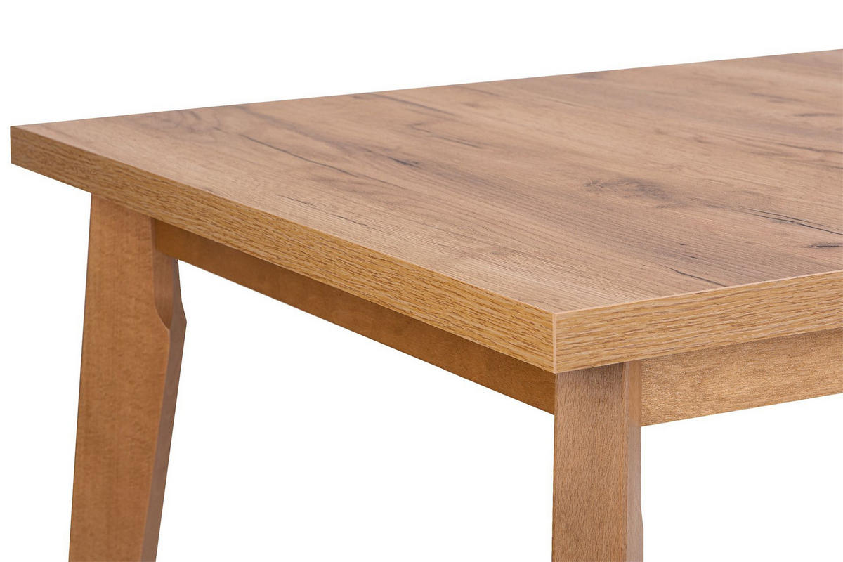 ESSTISCH RHENA ausziehbar bis 190cm, Beige - Eichefarben/Beige, Holz (150/77/80cm) - KONSIMO®