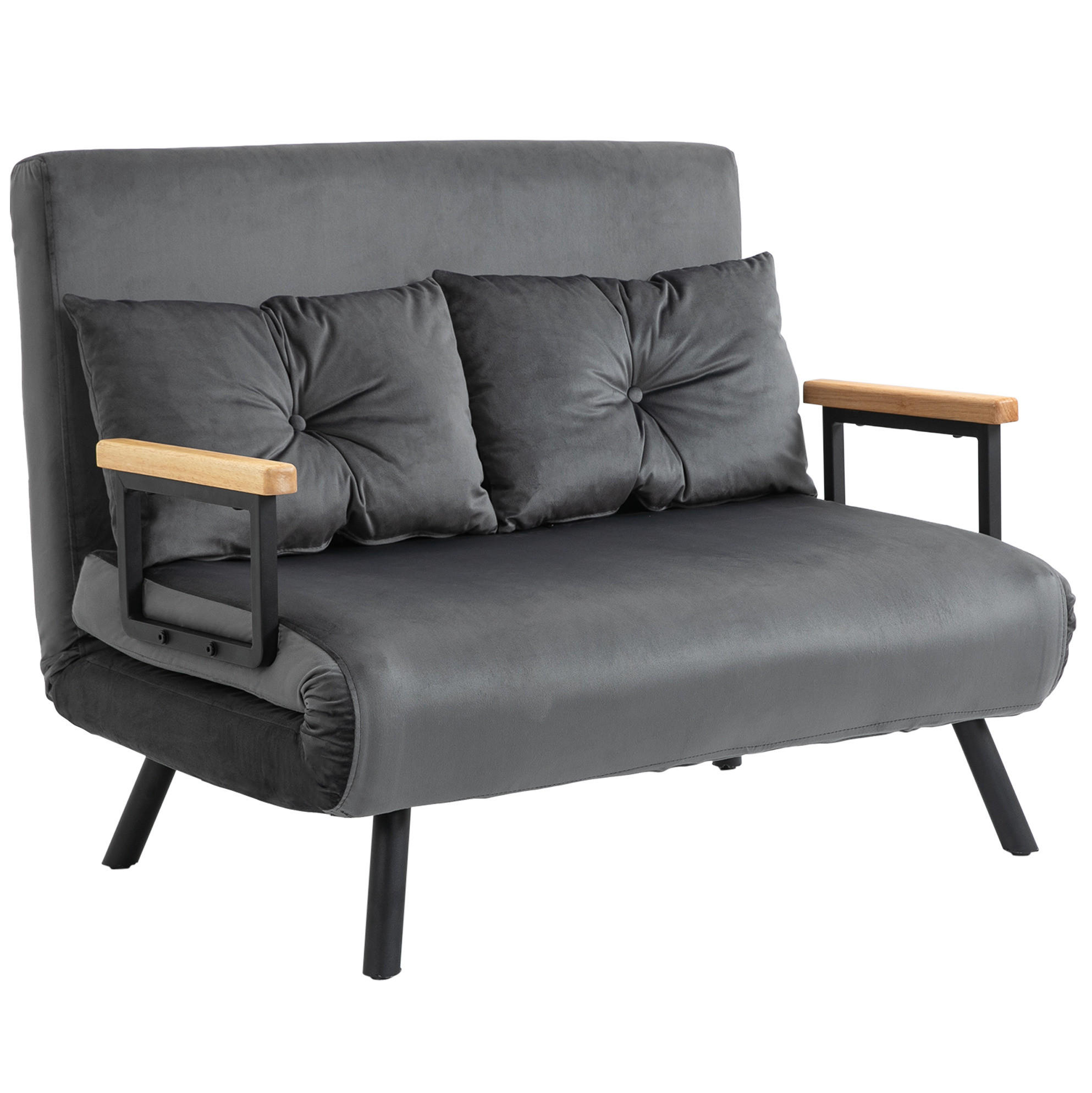 SCHLAFSESSEL 102/73/81 cm in Dunkelgrau mit Schlaffunktion und verstellbarer Rückenlehne - Dunkelgrau, Metall (102/81/73cm) - Flora Grace