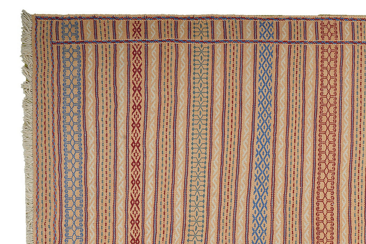 KELIM-TEPPICH handgewebt Kordi Beige 245/171 cm Schurwolle - Beige, Textil (171/245cm) - Looma