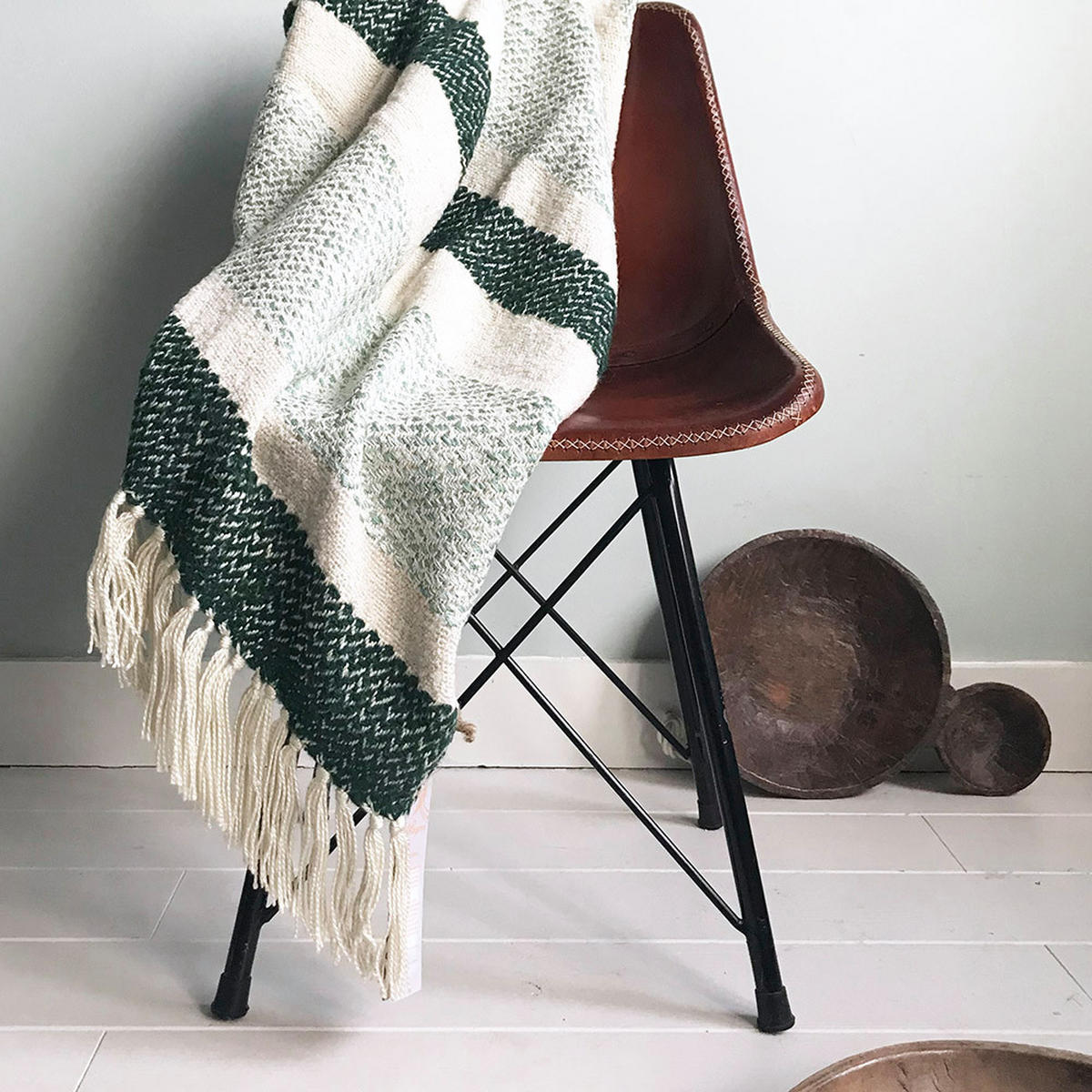 DECKE Berber Körnig Grün - Grün, Textil (125/150cm) - Malagoon