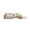 ECKSOFA GUSTO L Monolith 02 Rechts mit Schlaffunktion - Creme, Textil (279/193cm) - Bedante