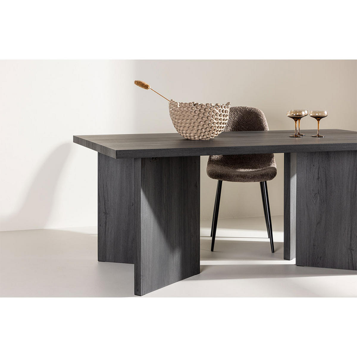 ESSTISCH, Bassholmen, Schwarz, MDF, 90 x 180 x 75 cm - Schwarz, Holzwerkstoff (180/90/75cm) - ebuy24