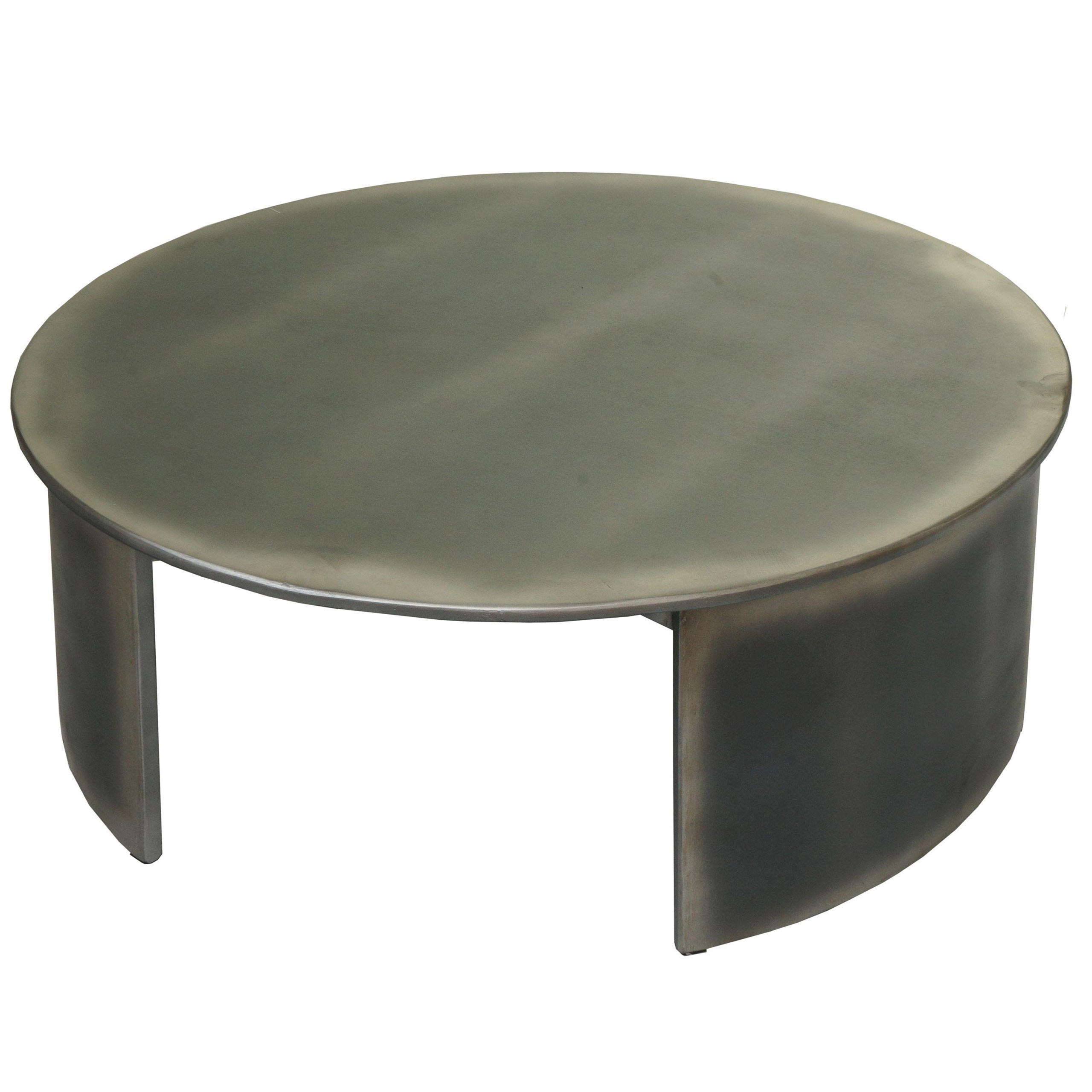 COUCHTISCH rund Grau - Grau, Holz (80/80/30cm) - MCW