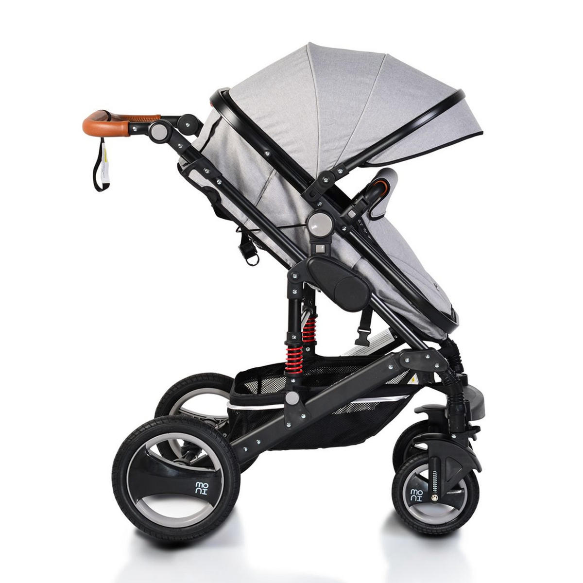 KINDERWAGEN Gala hellgrau Tragetasche Sportsitz umbaubar Wickeltasche Sitz umkehrbar - Grau, Metall (95/70/110cm) - Moni