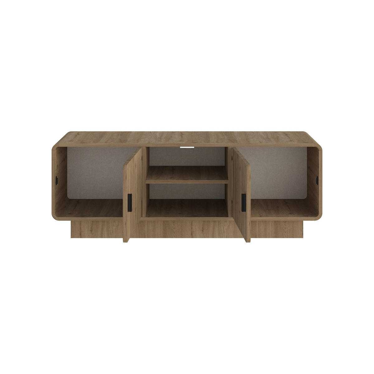 TV-LOWBOARD Rovel Eiche natur 140,3/39/50 cm - Naturfarben, Holzwerkstoff/Kunststoff (140.3/50/39cm) - Decortie