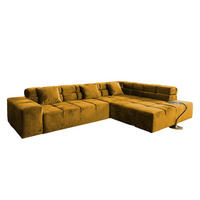 ECKSOFA MIT MOTORISCHEM SITZVORZUG NEVADA Gelb Velvet - Gelb/Schwarz, Textil (319/215cm) - KAWOLA