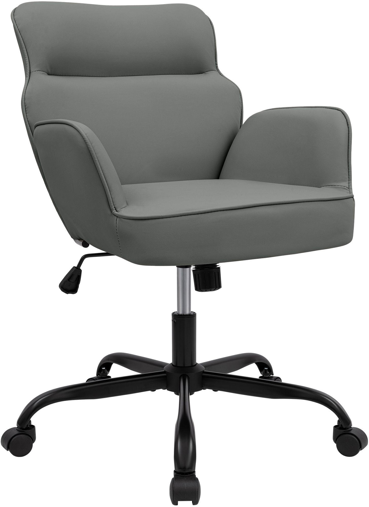 DREHSTUHL Lederlook Grau - Schwarz/Grau, Textil (62/86/68cm) - CLP