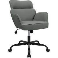 DREHSTUHL Lederlook Grau - Schwarz/Grau, Textil (62/86/68cm) - CLP