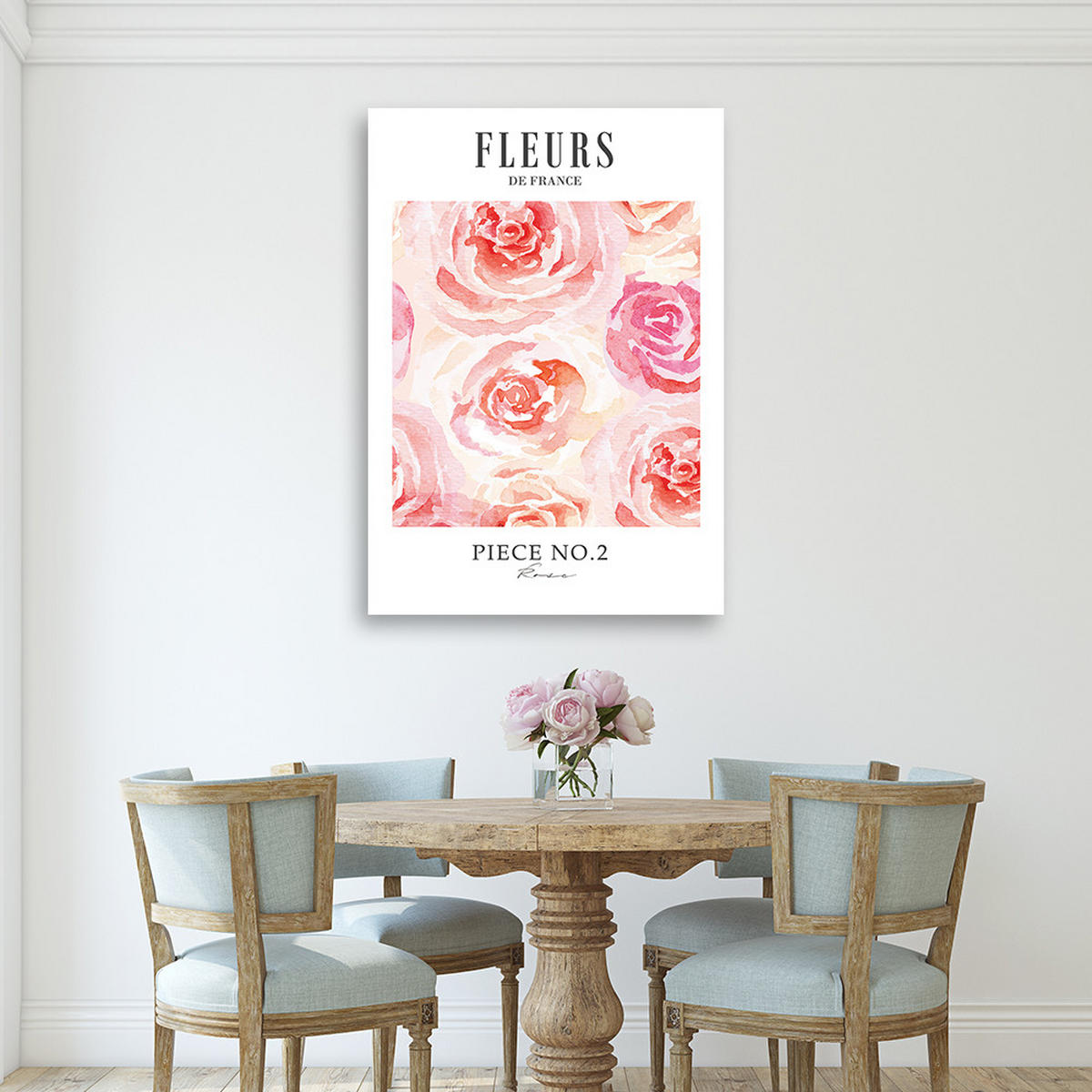 WANDBILD blumen in frankreich - Pink, Textil (40/60cm) - Feeby