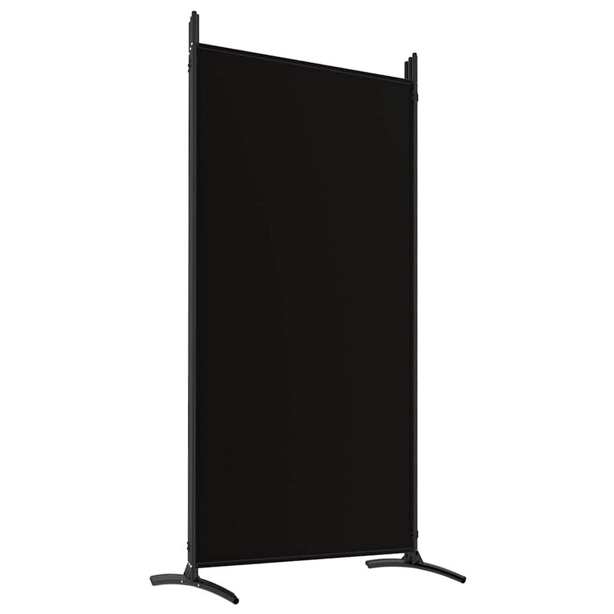 PARAVENT 5-teilig Schwarz 433/180 Cm Stoff - Schwarz, Textil (433/180/0.1cm) - vidaXL