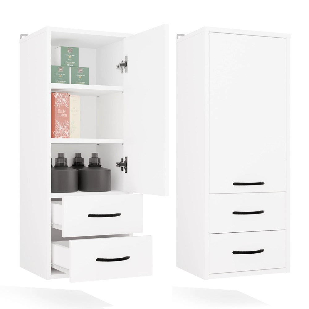 WANDHÄNGESCHRANK Noras - Weiß, Holzwerkstoff (35/90/30cm) - kommodly