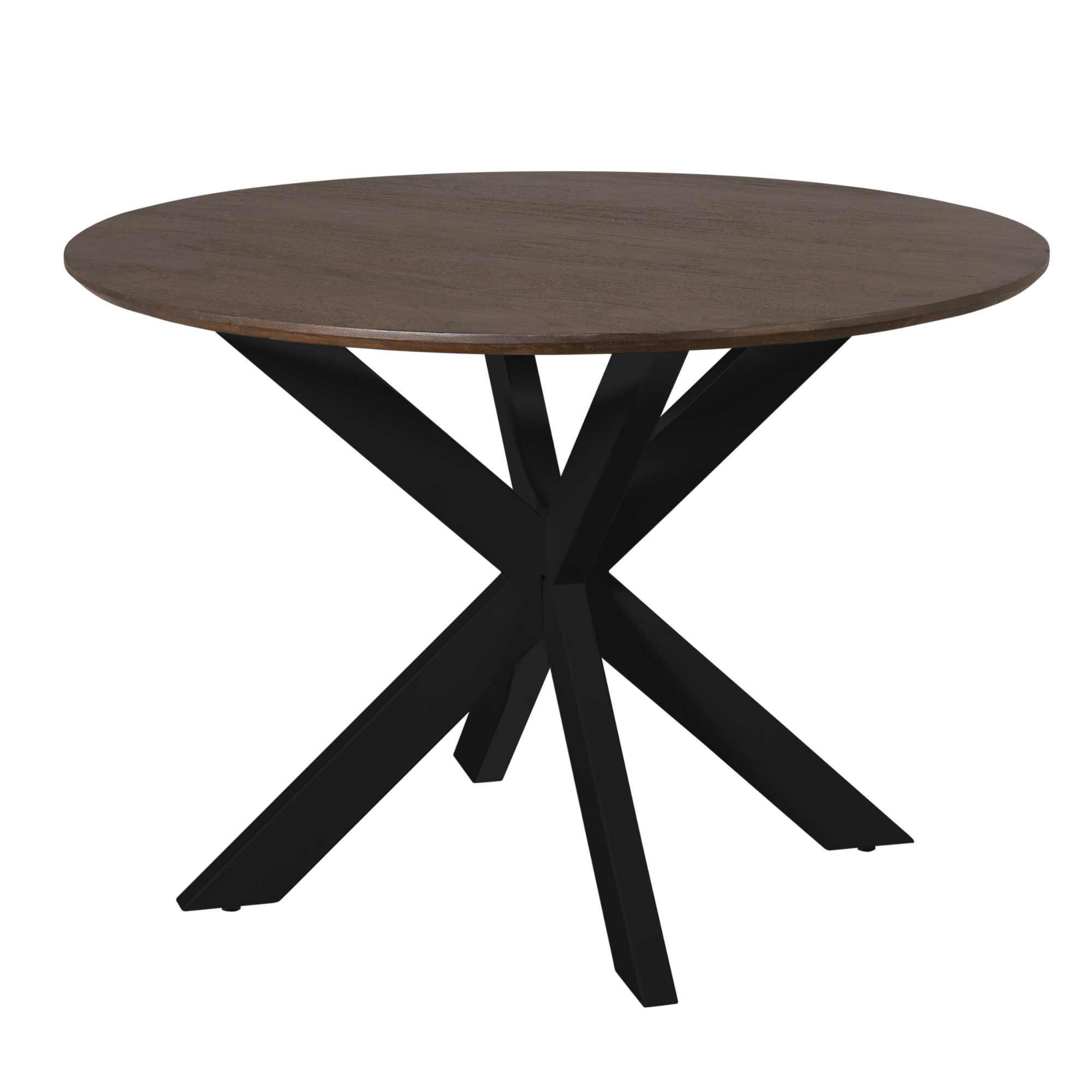 Starfurn Esstisch Schwarz 110x76x110 cm