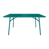 GARTENTISCH - 4 Personen, 6 Personen - Metall - Blaugrün - - Türkis, Metall (80/160/74.5cm) - Vente-Unique