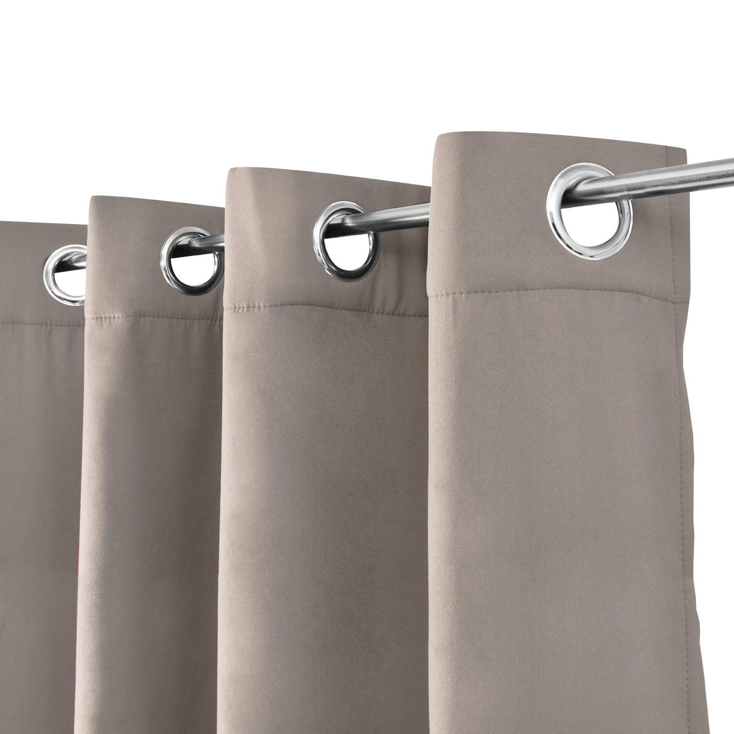VORHANG Amelie TO mit Öse 140x245cm Sand (2tlg) - Sandfarben, Textil (140/245/1cm) - Beautissu 