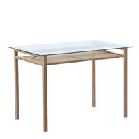 ESSTISCH Beige - Beige, Glas/Holz (65/110/74cm) - Urban Meuble