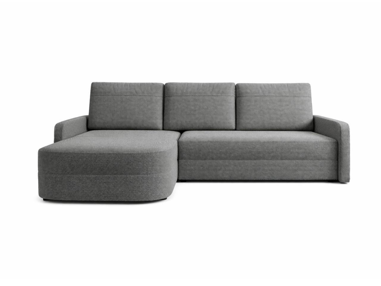 ECKSOFA Arvento Grau - Schwarz/Grau, Holz/Kunststoff (250/170cm) - Graingold