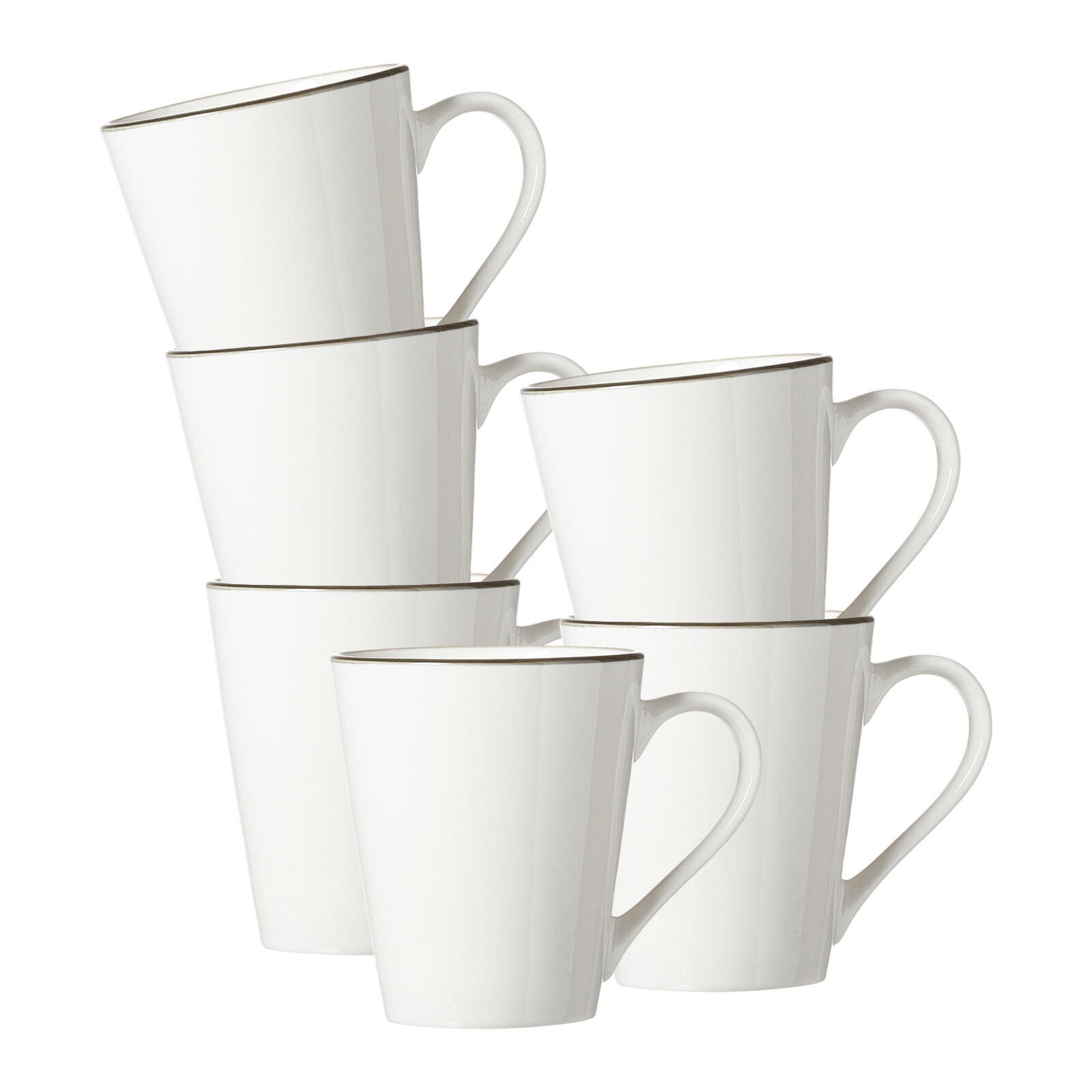 HENKELBECHER Adela grau 300 ml 6er Set - Grau, Keramik (0.3L) - Ritzenhoff Breker