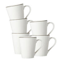 HENKELBECHER Adela grau 300 ml 6er Set - Grau, Keramik (0.3L) - Ritzenhoff Breker