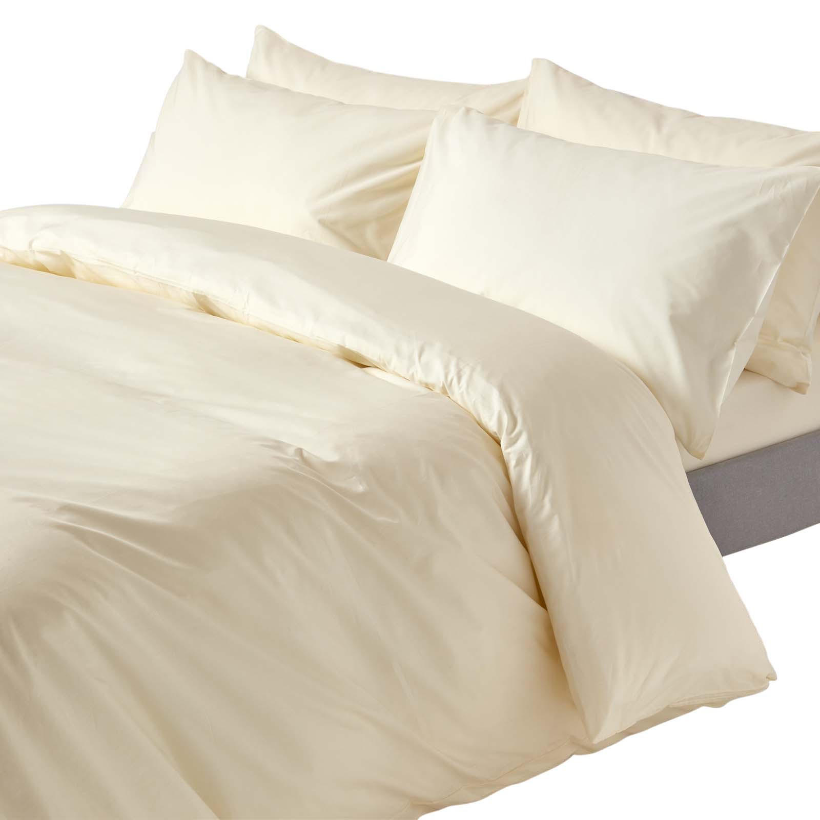 BETTWÄSCHE Perkal Fadendichte 200 - Creme, Textil (230/220cm) - Homescapes