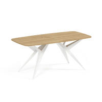 ESSTISCH AXIS - Eichefarben/Weiß, Holzwerkstoff/Metall (90/180/76cm) - Meblini