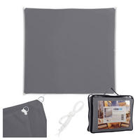 SONNENSEGEL - Anthrazit, Textil/Metall (500/500cm) - Relaxdays